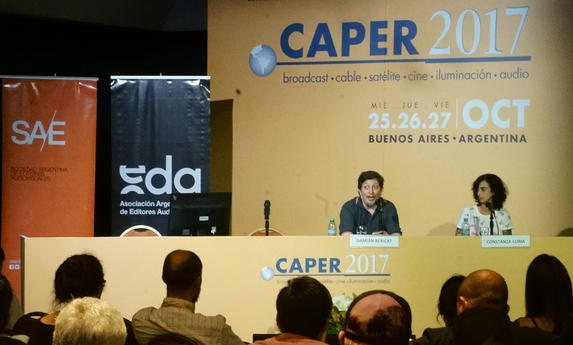 Damián Bericat (SAE) y Constanza Curia (EDA), participantes de la mesa conjunta SAE - EDA