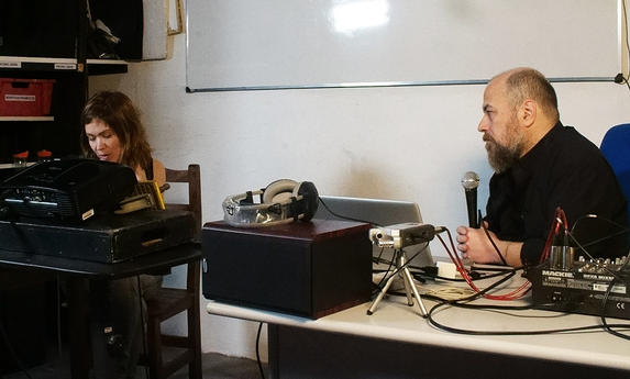 Valeria Racioppi (SAE) y Gustavo Codella (SAE) durante la mesa de Documental